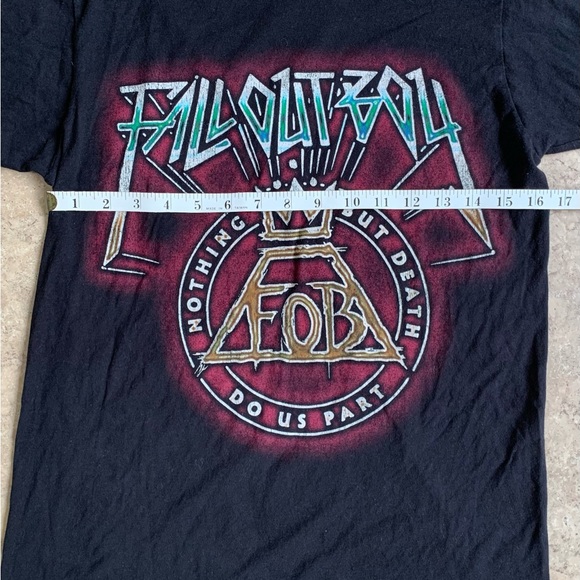 Fall Out Boy FOB Nothing But Death Do Us Part T-Shirt‎ Emo Rock Punk Men’s Small - Picture 5 of 6
